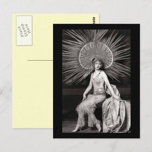  schoonheidsdekte danseres briefkaart (Voorkant / Achterkant)