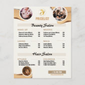 Schoonheidsdienst Prijslijst Flyer - Minimalistisc (Voorkant)