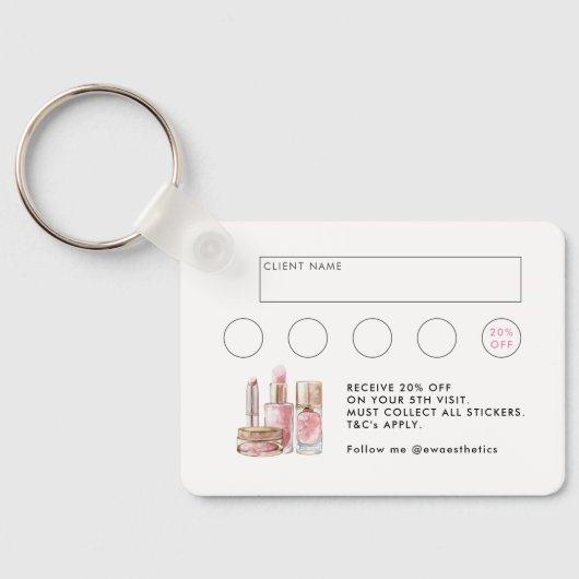 Schoonheidsesthetiek Zakelijk & Loyalty Card QR-co Sleutelhanger (Achterkant)