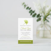 Schoonheidsfoto-promo herhaal bedrijvenpalm visitekaartje (Staand voorkant)