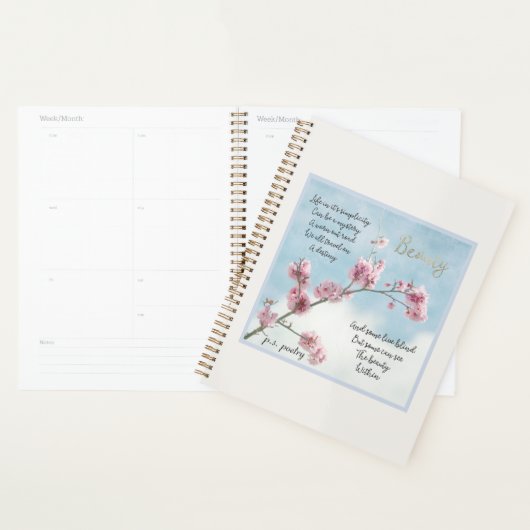 Schoonheidsgedicht (geschreven door mij & mijn fot planner (Display)