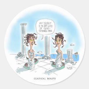 Schoonheidsgeheimen van de medaille ronde sticker