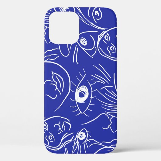 Schoonheidsgezicht: één-lijn tekening. Case-Mate iPhone case (Achterkant)