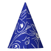 Schoonheidsgezicht: één-lijn tekening. feesthoedjes (Achterkant)