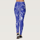 Schoonheidsgezicht: één-lijn tekening. leggings (Achterkant)