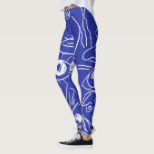 Schoonheidsgezicht: één-lijn tekening. leggings (Links)