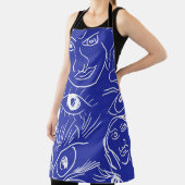 Schoonheidsgezicht: één-lijn tekening. schort (Insitu)