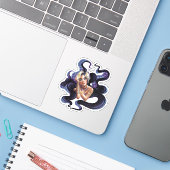 Schoonheidsgodin Octopus Sticker (Laptop met iPhone)