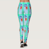 schoonheidsgroen met zwarte haren leggings (Achterkant)