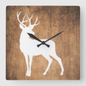 schoonheidshout en meer vierkante klok (Voorkant)