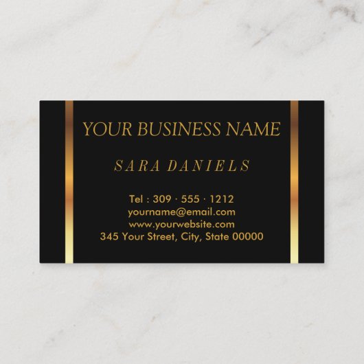 Schoonheidsinjector met gouden Confetti en rode sp Visitekaartje (Achterkant)