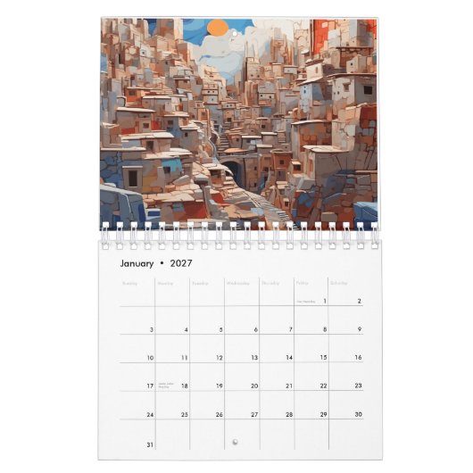 Schoonheidskalender van het jaar 2026 kalender (Jan 2027)