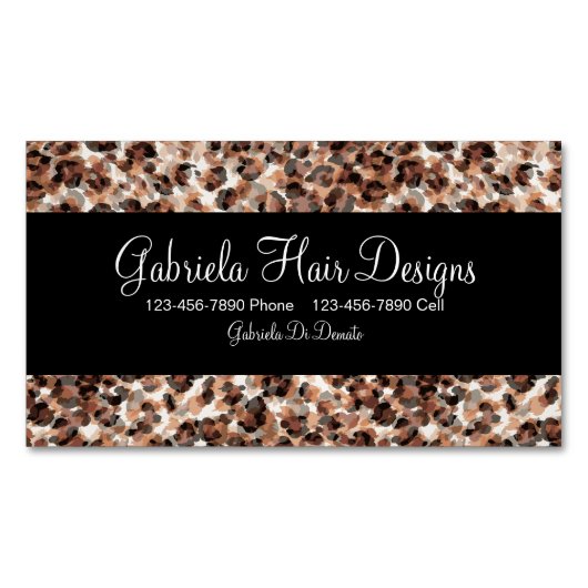 schoonheidskapper magnetisch visitekaartje (Voorkant)