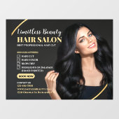 Schoonheidskapsalon Bruine Modelwinkel aanpassen Raamsticker (Vel)