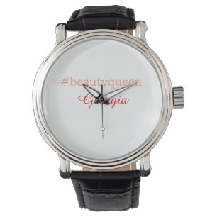 Schoonheidskoningin hashtag lichtrood voeg naam me horloge