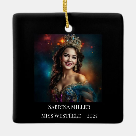 Schoonheidskoningin Kerst Ornament (Voorkant)