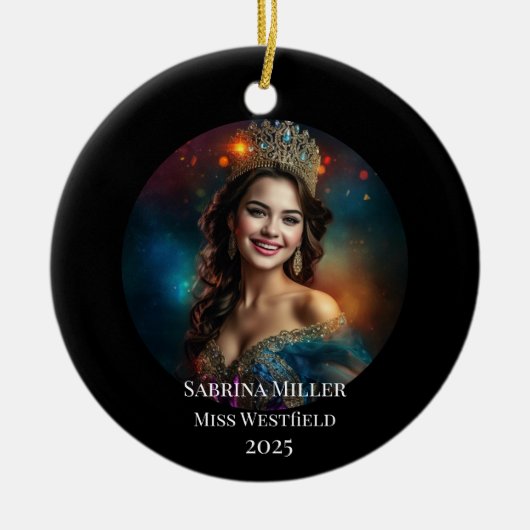 Schoonheidskoningin Kerst Ornament (Voorkant)