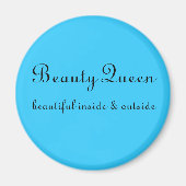 Schoonheidskoningin, mooi binnen & buiten magneet (Voorkant)