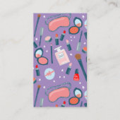  schoonheidsmake-up artiest licht paars visitekaartje (Voorkant)