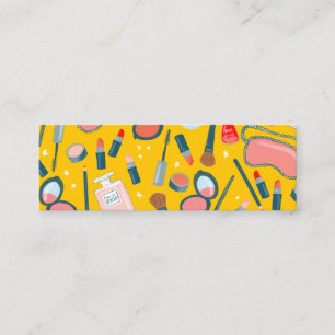 schoonheidsmake-up kunstenaar blauw geel mini visitekaartje