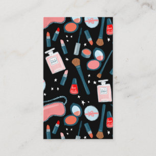 schoonheidsmake-up kunstenaar roze zwart visitekaartje