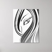 Schoonheidsmeisje gezicht Verpakt Canvas (Voorkant)