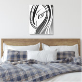 Schoonheidsmeisje gezicht Verpakt Canvas Afdruk (Insitu (Slaapkamer))
