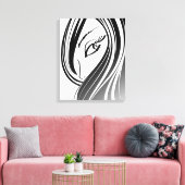 Schoonheidsmeisje gezicht Verpakt Canvas Afdruk (Insitu (Woonkamer))
