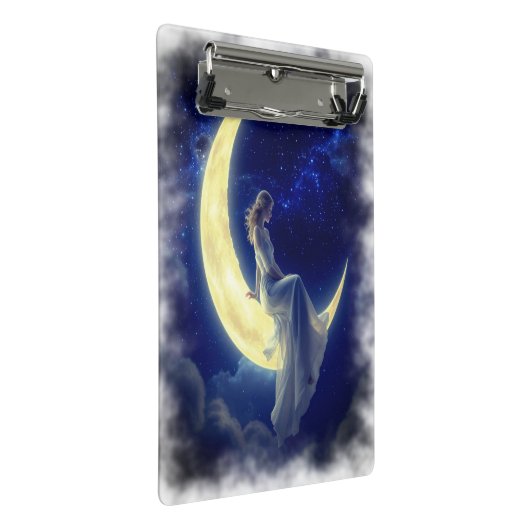 schoonheidsmeisje op maan Mini Klembord (Schuin)