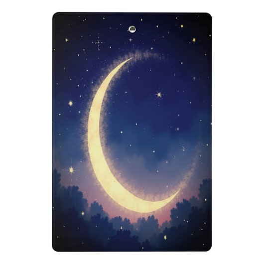 schoonheidsmeisje op maan Mini Klembord (Achterkant)