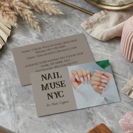 Schoonheidsmerk voor nagelstudio, Spa, Make-up Visitekaartje