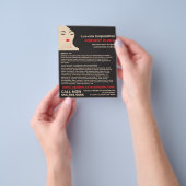 Schoonheidsmodel, plastische chirurg, plastische c flyer (Hand)