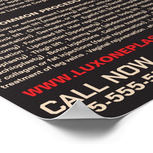 Schoonheidsmodel, plastische chirurg, plastische c poster (Hoek)