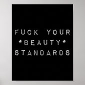 Schoonheidsnormen - Feminisme Verklaring Poster (Voorkant)