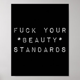 Schoonheidsnormen - Feminisme Verklaring Poster