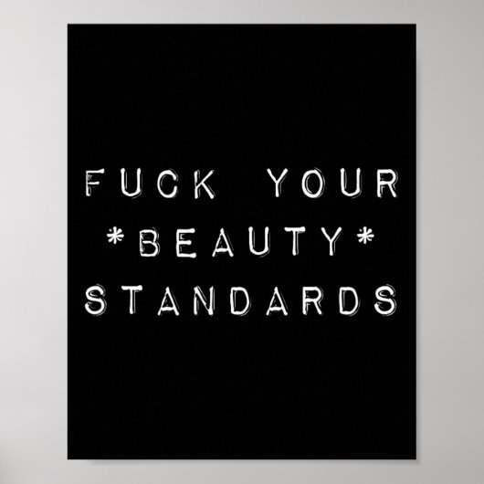 Schoonheidsnormen - Feminisme Verklaring Poster (Voorkant)