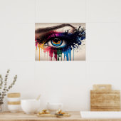 Schoonheidsoog geschilderd poster (Keuken)