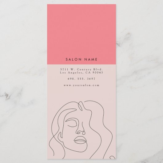 Schoonheidsprijsmenu Kleurenblok Menu (Achterkant)