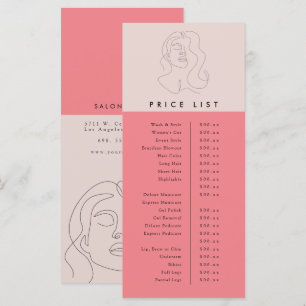 Schoonheidsprijsmenu Kleurenblok Menu