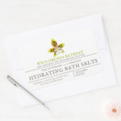 Schoonheidsproduct groene orchidee waterverf kunst rechthoekige sticker (Envelop)