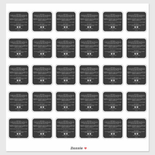 Schoonheidsproduct Ingrediënten 2 inch Sticker 30x (Vel)