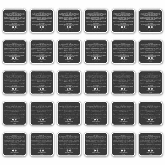 Schoonheidsproduct Ingrediënten 2-inch Sticker 30x (Voorkant)