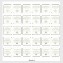 Schoonheidsproduct Ingrediënten 2 inch Sticker 30x