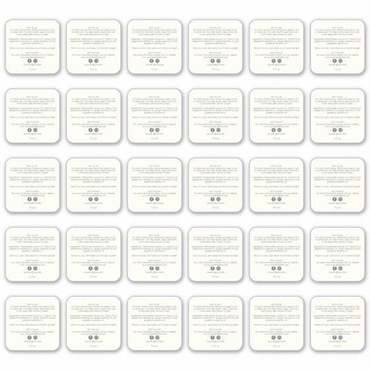 Schoonheidsproduct Ingrediënten 2 inch Sticker 30x (Voorkant)