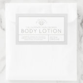 Schoonheidsproduct ingrediënten grijs witte lotus  rechthoekige sticker (Tas)