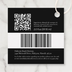 Schoonheidsproduct mono ingrediënt met streepjesco bedankjes labels
