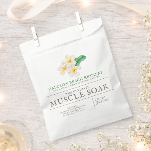 Schoonheidsproduct plumeria frangipani spierweken bedankzakje (Geknipt)