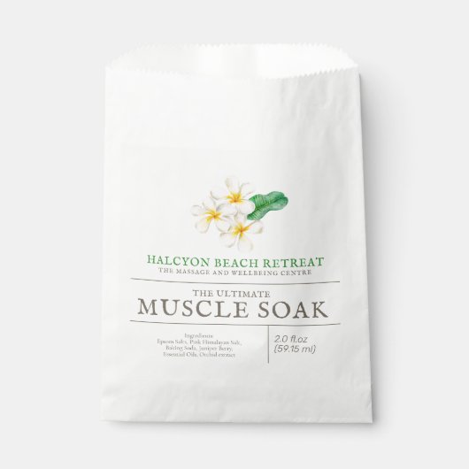 Schoonheidsproduct plumeria frangipani spierweken bedankzakje (Voorkant)