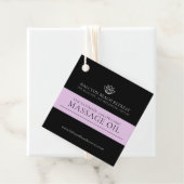 Schoonheidsproduct zwarte roze ingrediëntencode QR Bedankjes Labels (In situ)