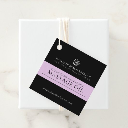 Schoonheidsproduct zwarte roze ingrediëntencode QR Bedankjes Labels (In situ)